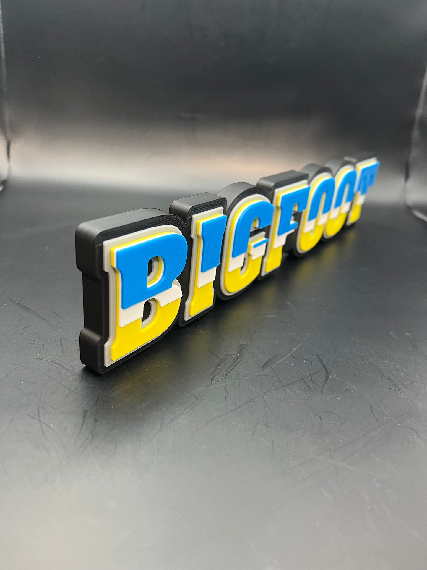 Bigfoot Monster Truck Logo Sign Display | 3D Wall Desk Shelf Art - UNRIVAL3D