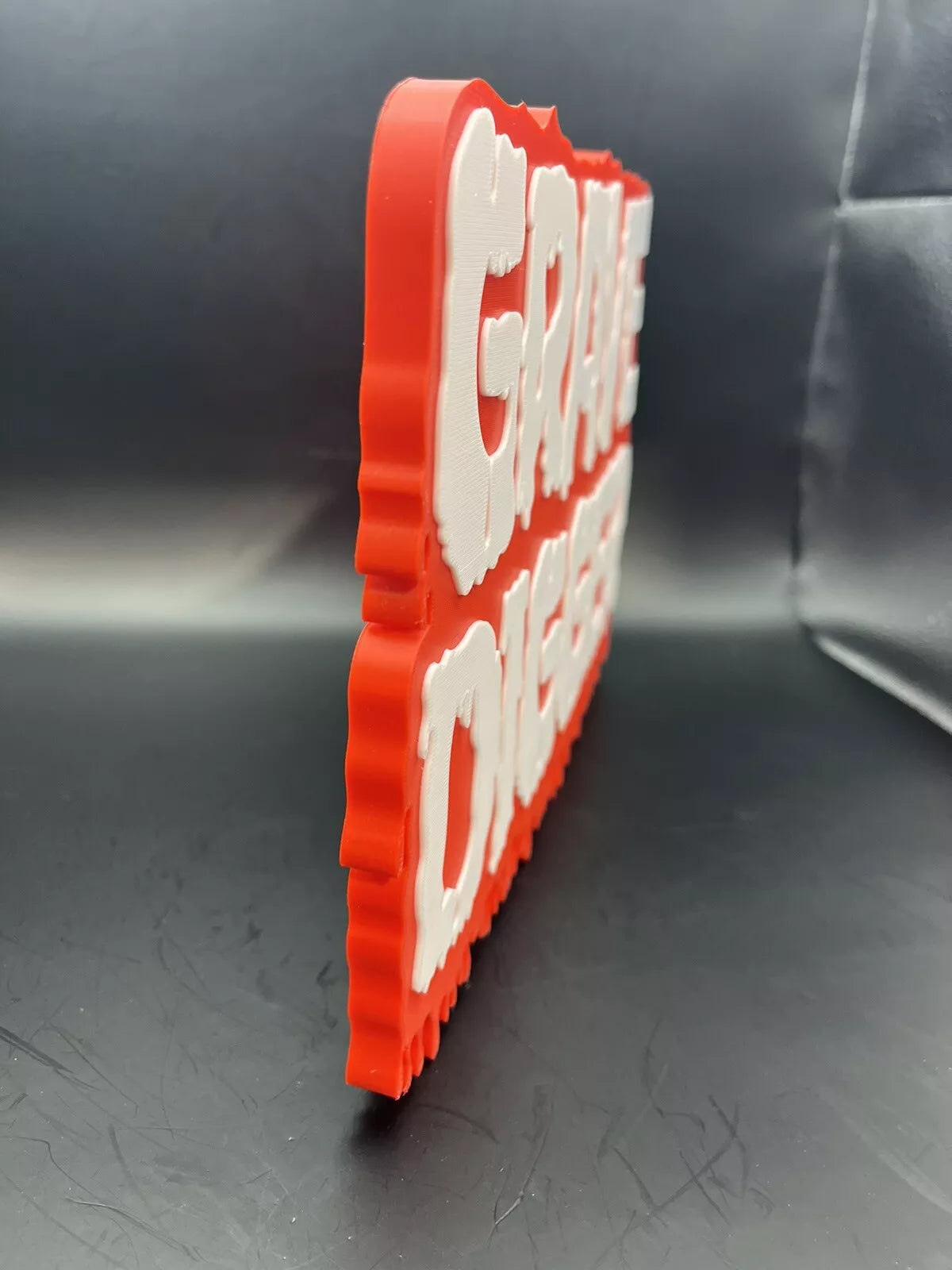 Grave Digger Logo Sign Display | 3D Wall Desk Shelf Art - UNRIVAL3D