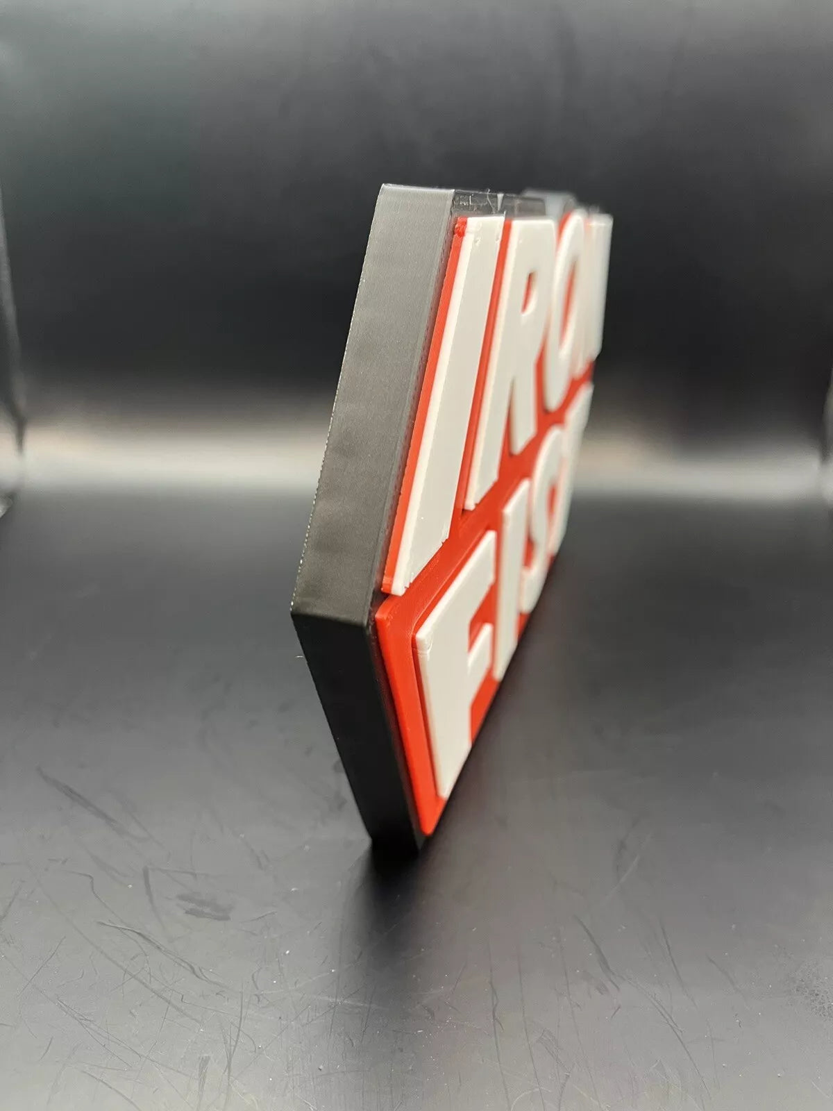 Iron Fist Logo Sign Display | 3D Wall Desk Shelf Art - UNRIVAL3D