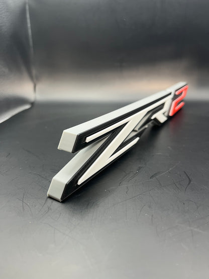 Chevy ZR2 Logo Sign Display | 3D Wall Desk Shelf Art - UNRIVAL3D