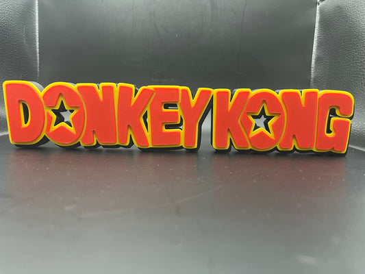 Donkey Kong Logo Sign Display | 3D Wall Desk Shelf Art - UNRIVAL3D