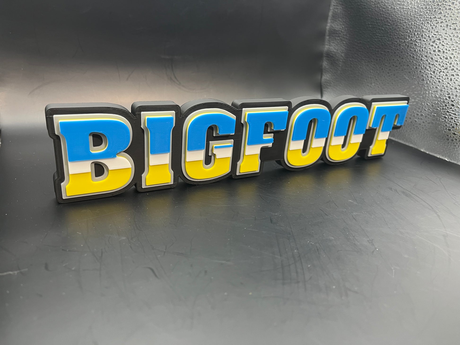 Bigfoot Monster Truck Logo Sign Display | 3D Wall Desk Shelf Art - UNRIVAL3D