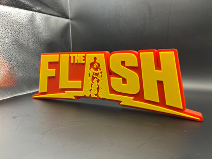 The Flash Logo Sign Display | 3D Wall Desk Shelf Art - UNRIVAL3D