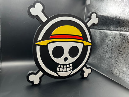 One Piece Logo Sign Display | 3D Wall Desk Shelf Art - UNRIVAL3D