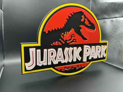 Jurassic Park Logo Sign Display | 3D Wall Desk Shelf Art - UNRIVAL3D