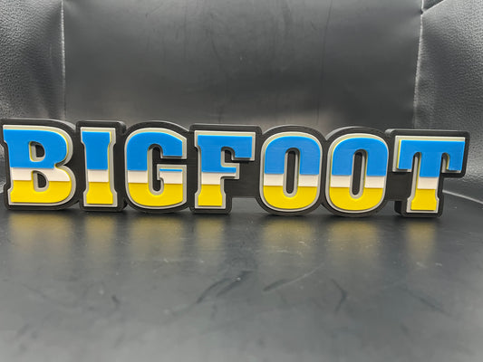 Bigfoot Monster Truck Logo Sign Display | 3D Wall Desk Shelf Art - UNRIVAL3D