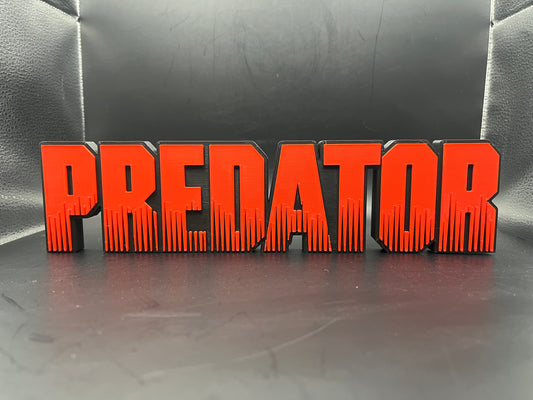 Predator Logo Sign Display | 3D Wall Desk Shelf Art - UNRIVAL3D