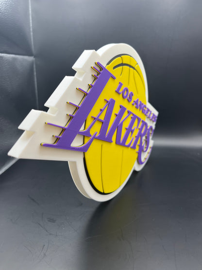 Los Angeles Lakers Logo Sign Display | 3D Wall Desk Shelf Art - UNRIVAL3D