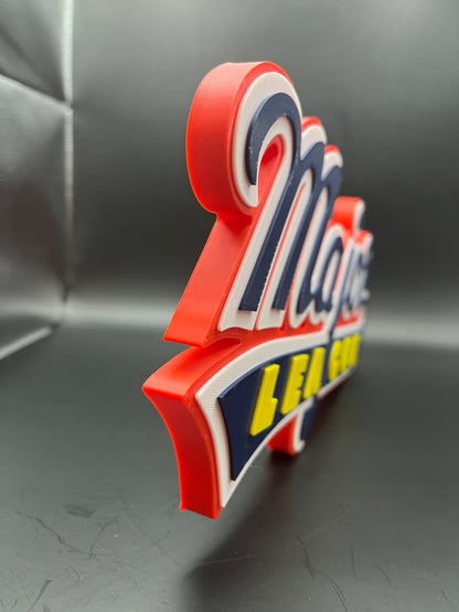Major League Movie Logo Sign Display | 3D Wall Desk Shelf Art - UNRIVAL3D