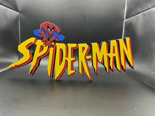 Spider-Man The Animated Series Logo Sign Display | 3D Wall Desk Shelf Art - UNRIVAL3D