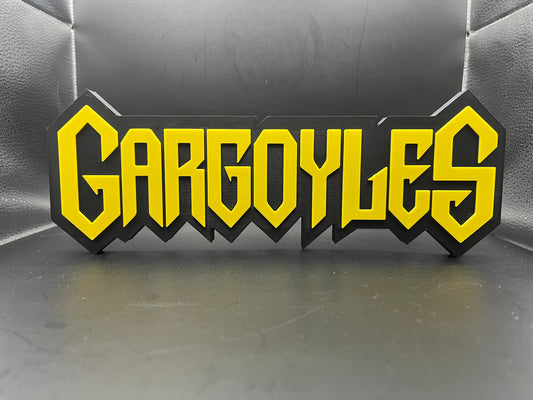 Gargoyles Logo Sign Display | 3D Wall Desk Shelf Art - UNRIVAL3D