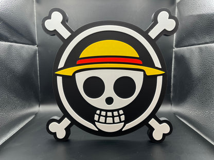 One Piece Logo Sign Display | 3D Wall Desk Shelf Art - UNRIVAL3D