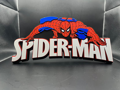 Spider-Man Logo Sign Display | 3D Wall Desk Shelf Art - UNRIVAL3D