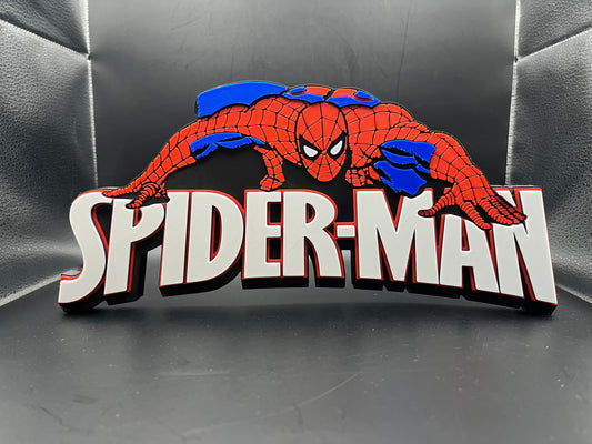 Spider-Man Logo Sign Display | 3D Wall Desk Shelf Art - UNRIVAL3D