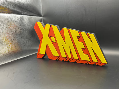 X-Men Logo Sign Display | 3D Wall Desk Shelf Art - UNRIVAL3D