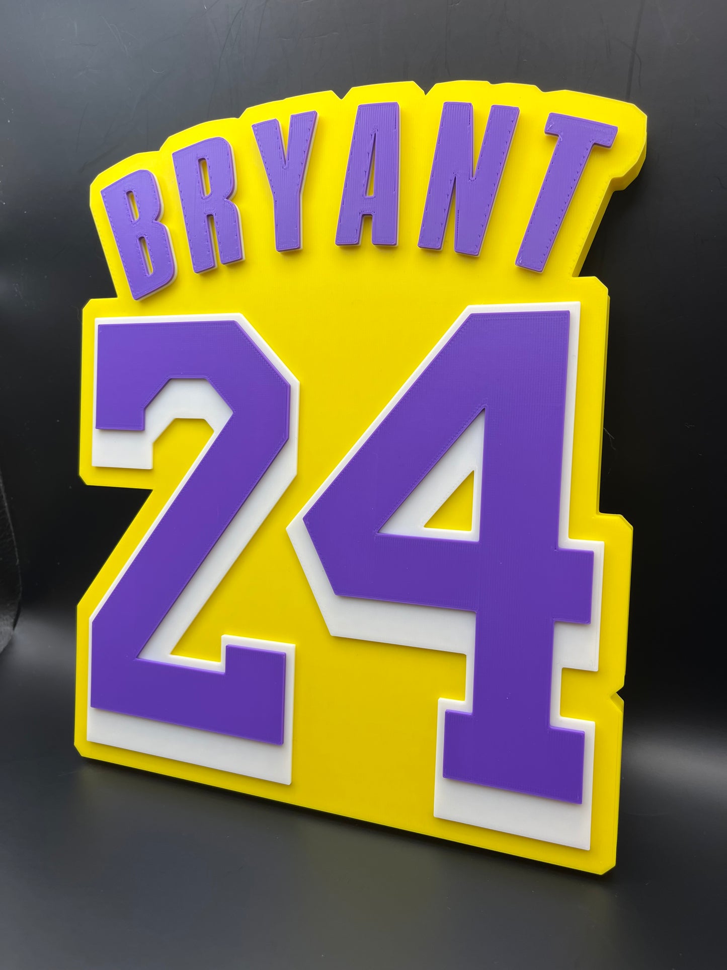 Kobe Bryant 24 Logo Sign Display | 3D Wall Desk Shelf Art - UNRIVAL3D