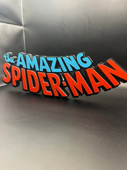 The Amazing Spider-Man Logo Sign Display | 3D Wall Desk Shelf Art - UNRIVAL3D
