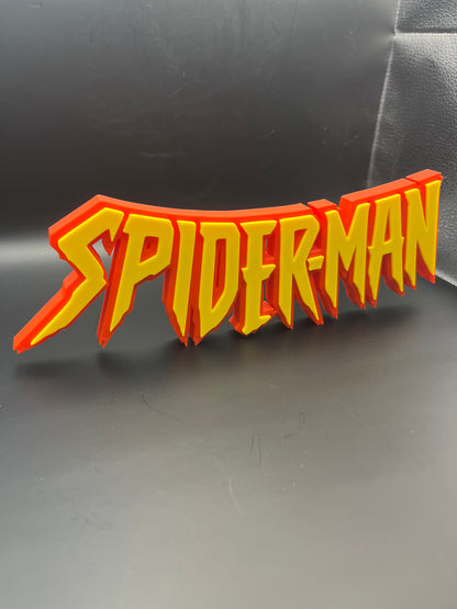 Spider-Man Logo Sign Display | 3D Wall Desk Shelf Art - UNRIVAL3D