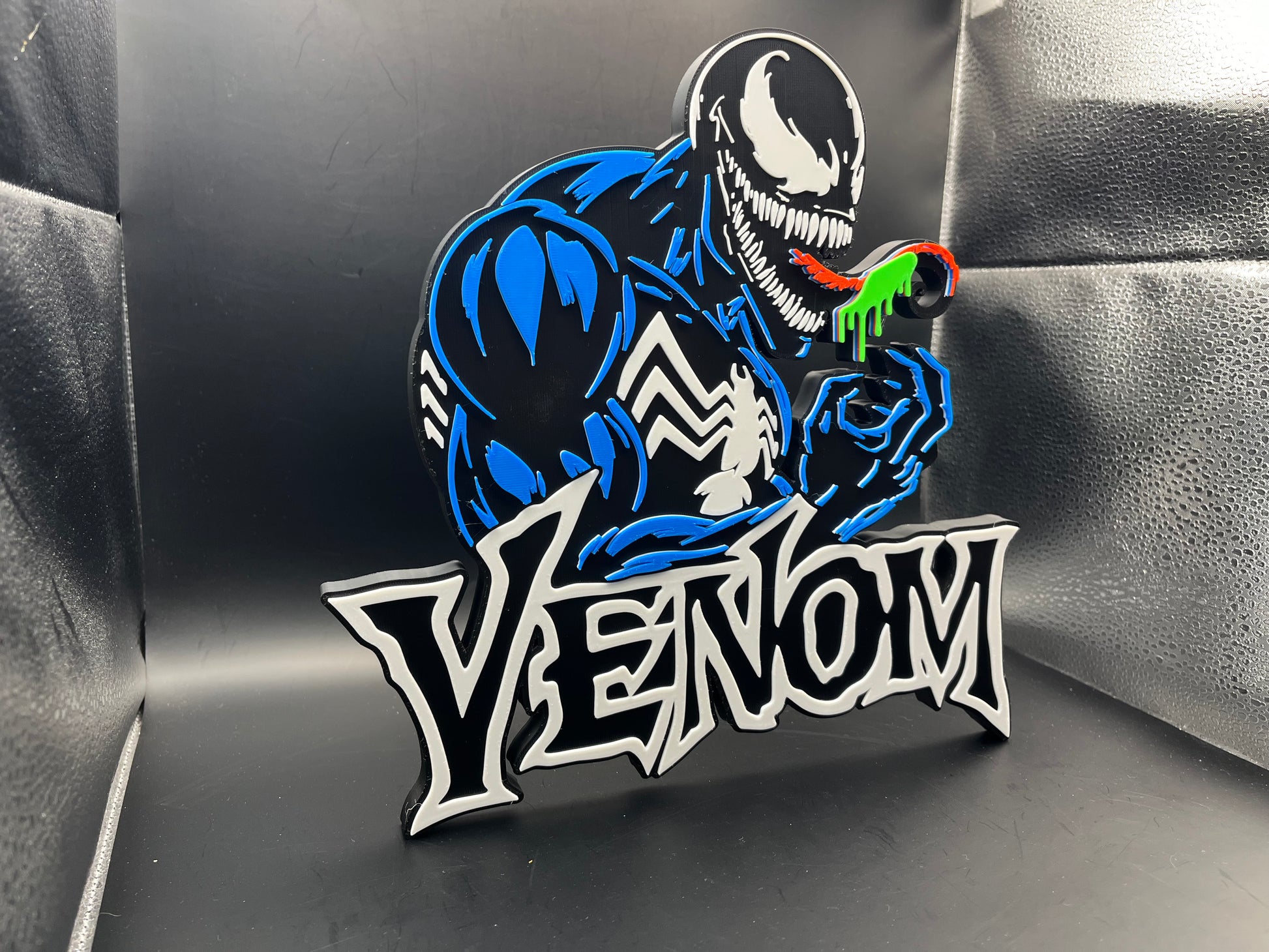 Venom Logo Sign Display | 3D Wall Desk Shelf Art - UNRIVAL3D