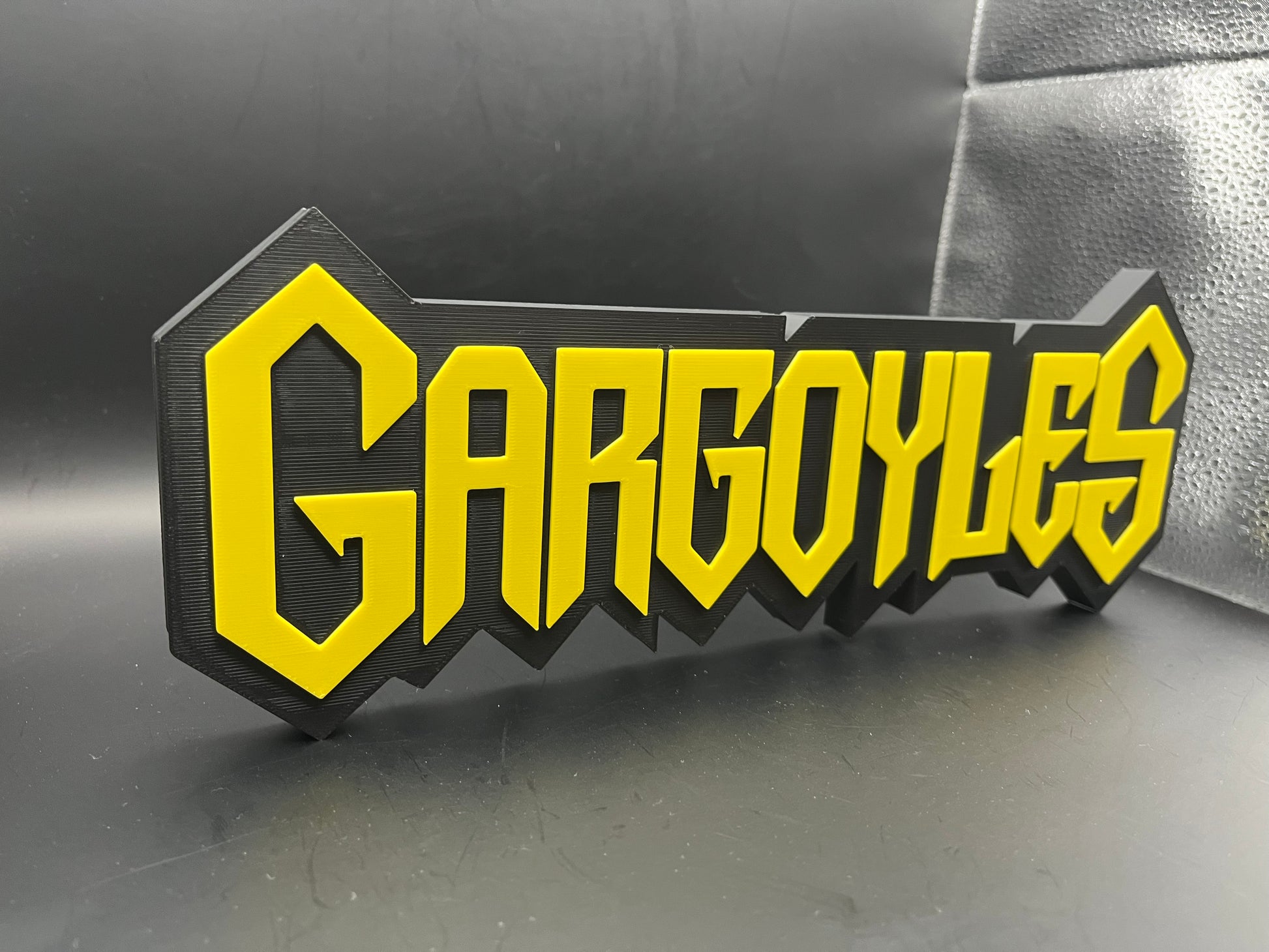 Gargoyles Logo Sign Display | 3D Wall Desk Shelf Art - UNRIVAL3D