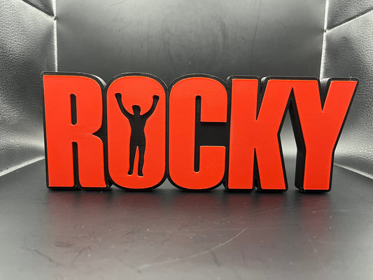 Rocky Movie Logo Sign Display | 3D Wall Desk Shelf Art - UNRIVAL3D