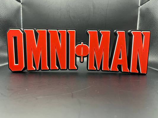 Omni-Man Logo Sign Display | 3D Wall Desk Shelf Art - UNRIVAL3D