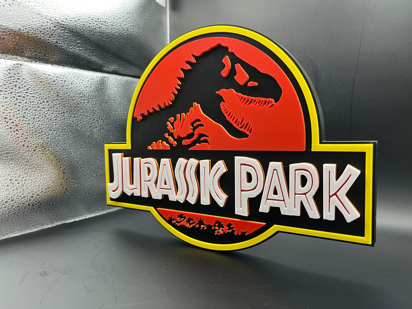 Jurassic Park Logo Sign Display | 3D Wall Desk Shelf Art - UNRIVAL3D