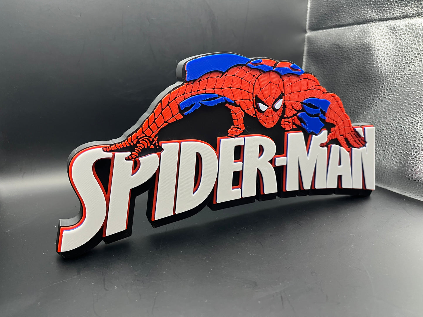 Spider-Man Logo Sign Display | 3D Wall Desk Shelf Art - UNRIVAL3D