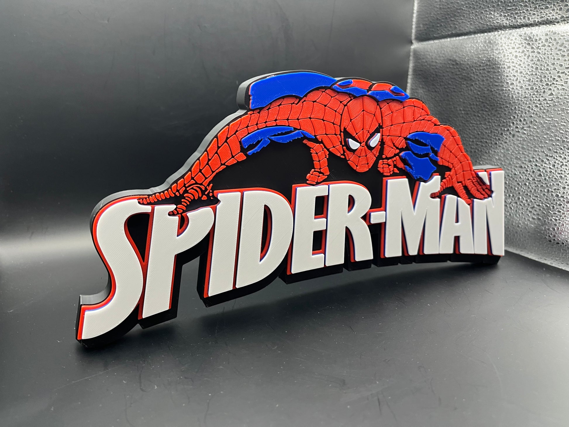 Spider-Man Logo Sign Display | 3D Wall Desk Shelf Art - UNRIVAL3D