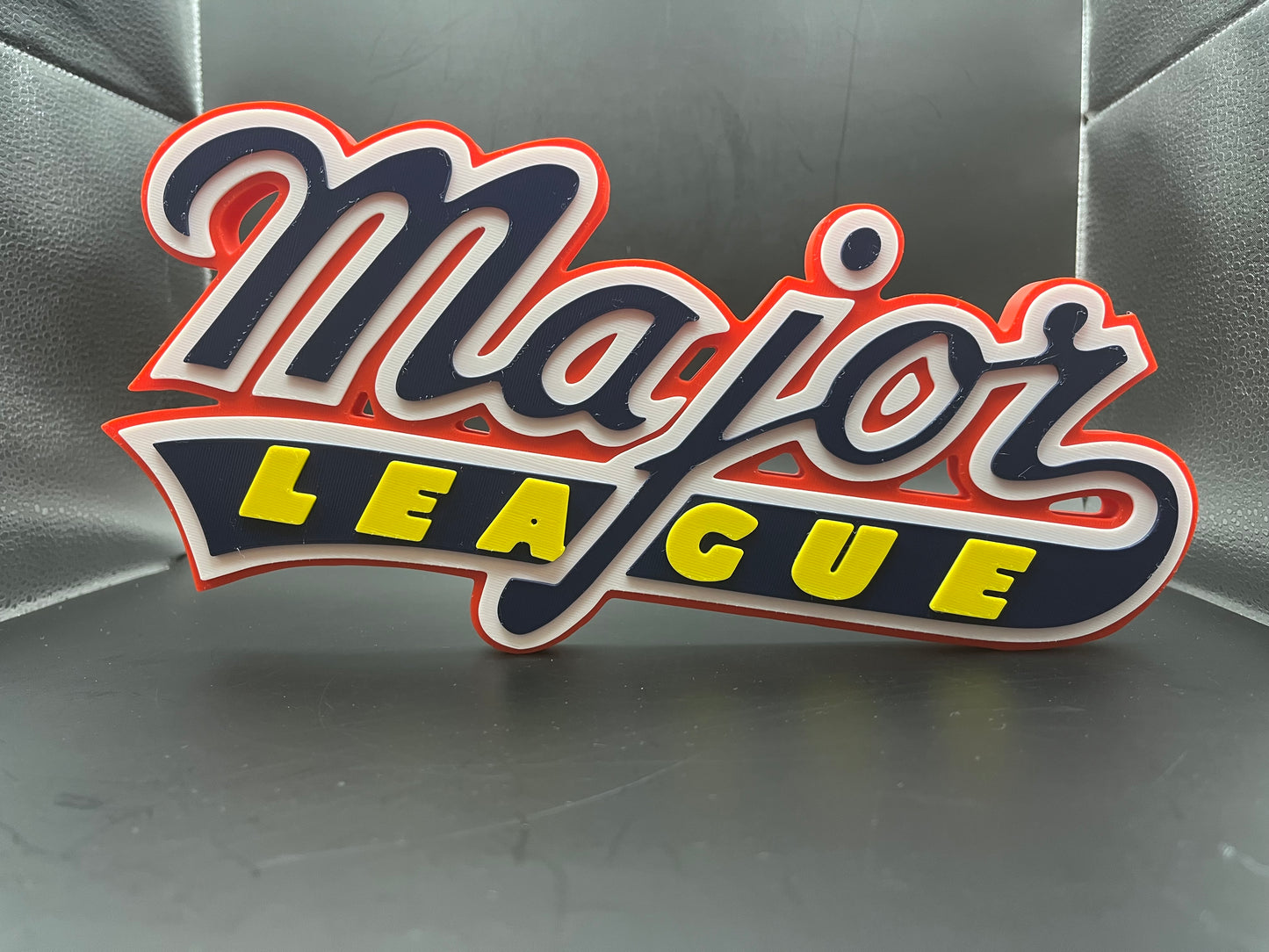 Major League Movie Logo Sign Display | 3D Wall Desk Shelf Art - UNRIVAL3D