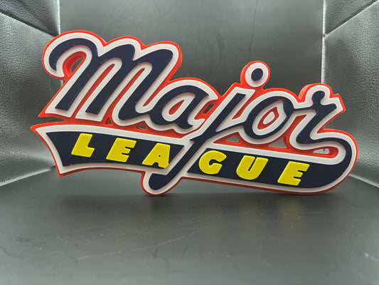 Major League Movie Logo Sign Display | 3D Wall Desk Shelf Art - UNRIVAL3D
