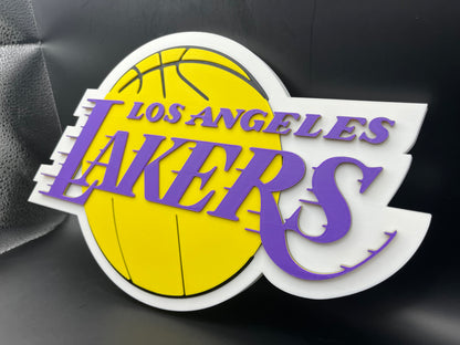 Los Angeles Lakers Logo Sign Display | 3D Wall Desk Shelf Art - UNRIVAL3D