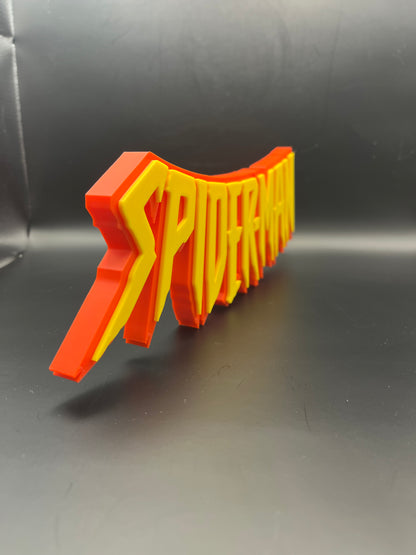 Spider-Man Logo Sign Display | 3D Wall Desk Shelf Art - UNRIVAL3D