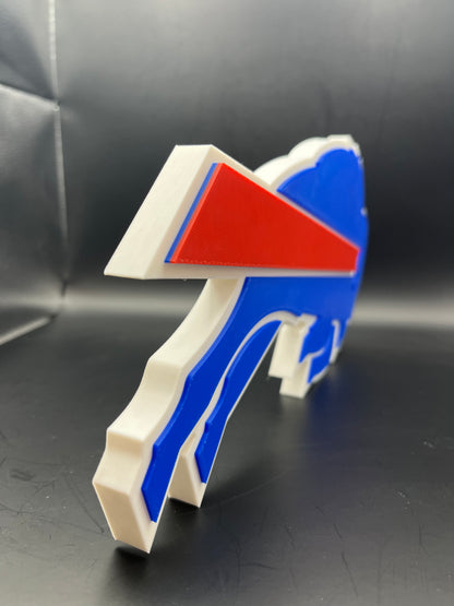 Buffalo Bills Logo Sign Display | 3D Wall Desk Shelf Art - UNRIVAL3D