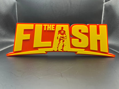 The Flash Logo Sign Display | 3D Wall Desk Shelf Art - UNRIVAL3D