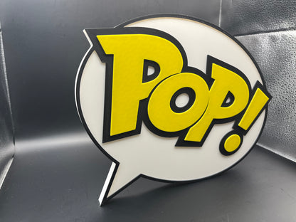 Funko Pop Logo Sign Display | 3D Wall Desk Shelf Art - UNRIVAL3D