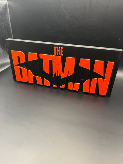 The Batman Logo Sign Display | 3D Wall Desk Shelf Art - UNRIVAL3D