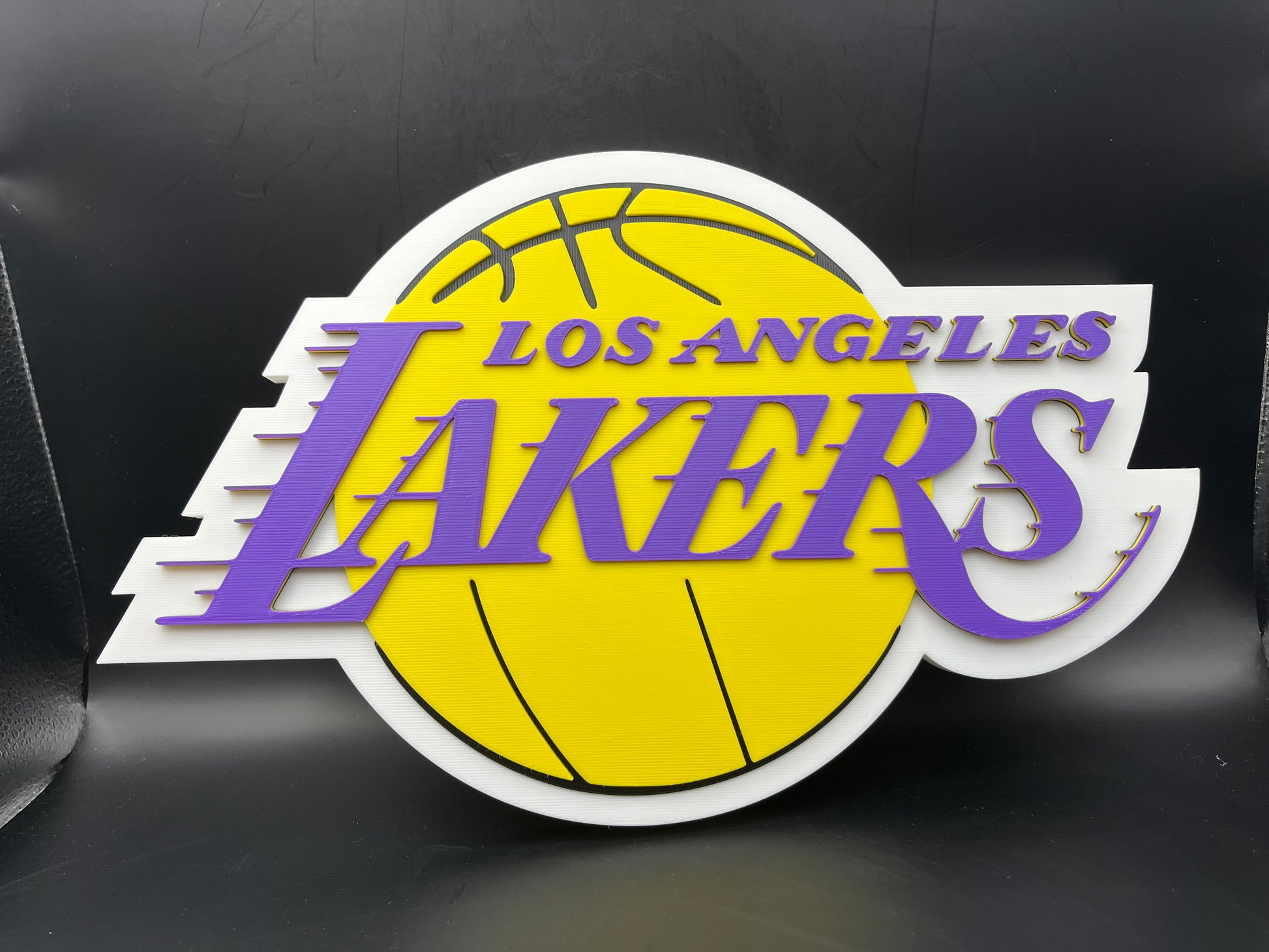 Los Angeles Lakers Logo Sign Display | 3D Wall Desk Shelf Art - UNRIVAL3D