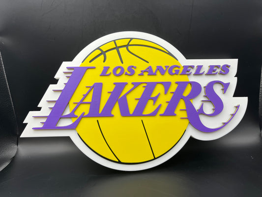 Los Angeles Lakers Logo Sign Display | 3D Wall Desk Shelf Art - UNRIVAL3D
