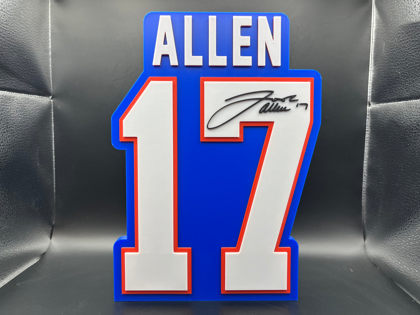 Josh Allen 17 Logo Sign Display | 3D Wall Desk Shelf Art - UNRIVAL3D