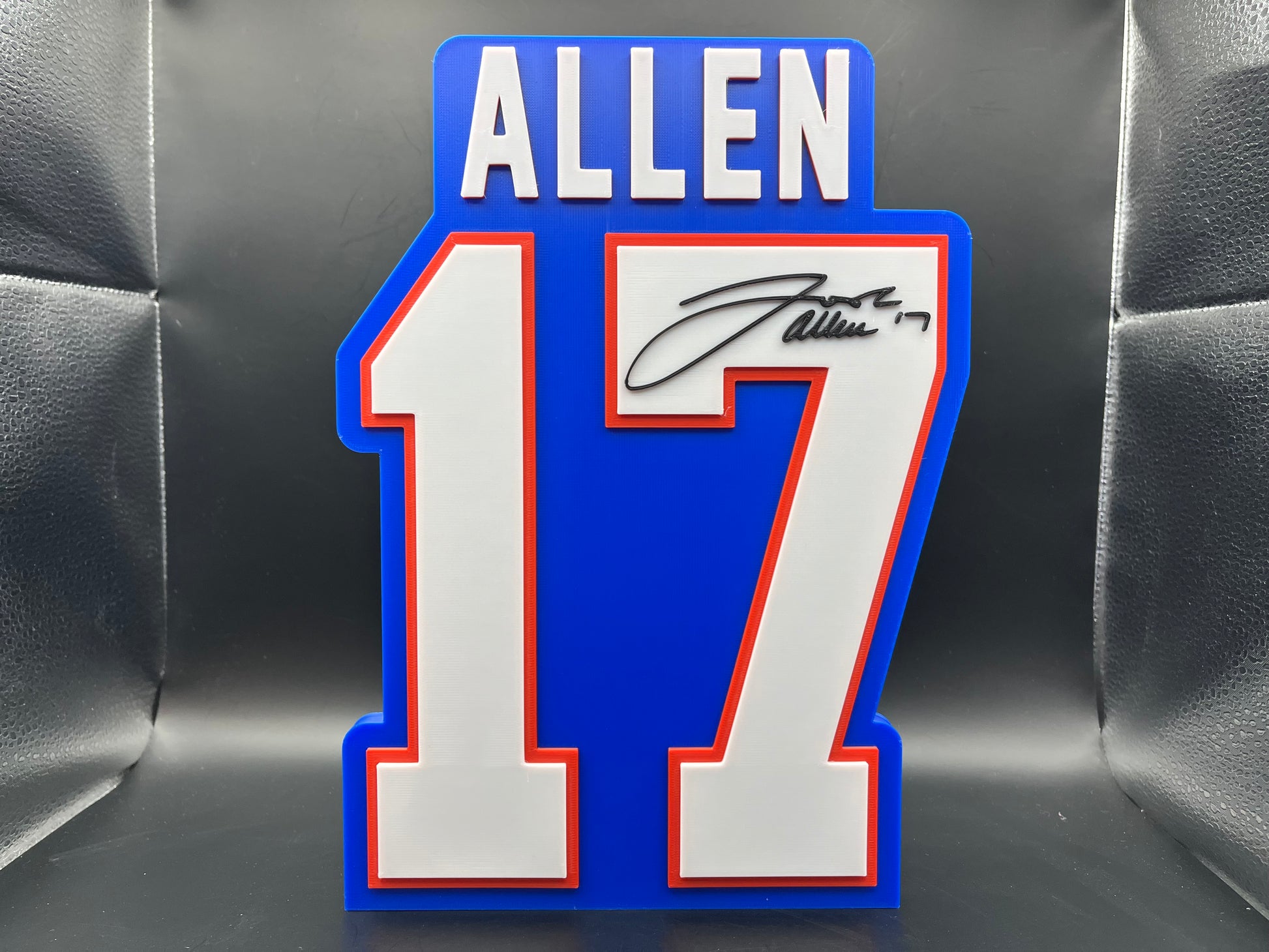 Josh Allen 17 Logo Sign Display | 3D Wall Desk Shelf Art - UNRIVAL3D