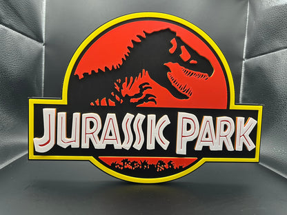 Jurassic Park Logo Sign Display | 3D Wall Desk Shelf Art - UNRIVAL3D