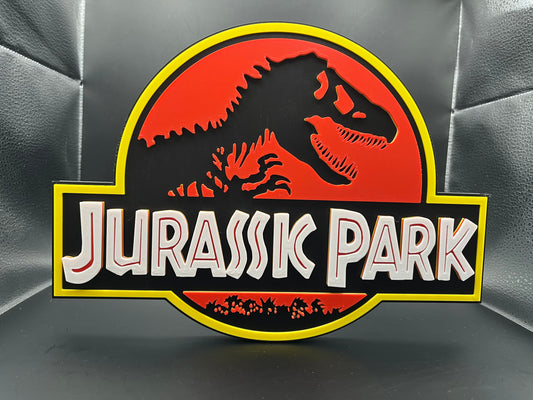 Jurassic Park Logo Sign Display | 3D Wall Desk Shelf Art - UNRIVAL3D