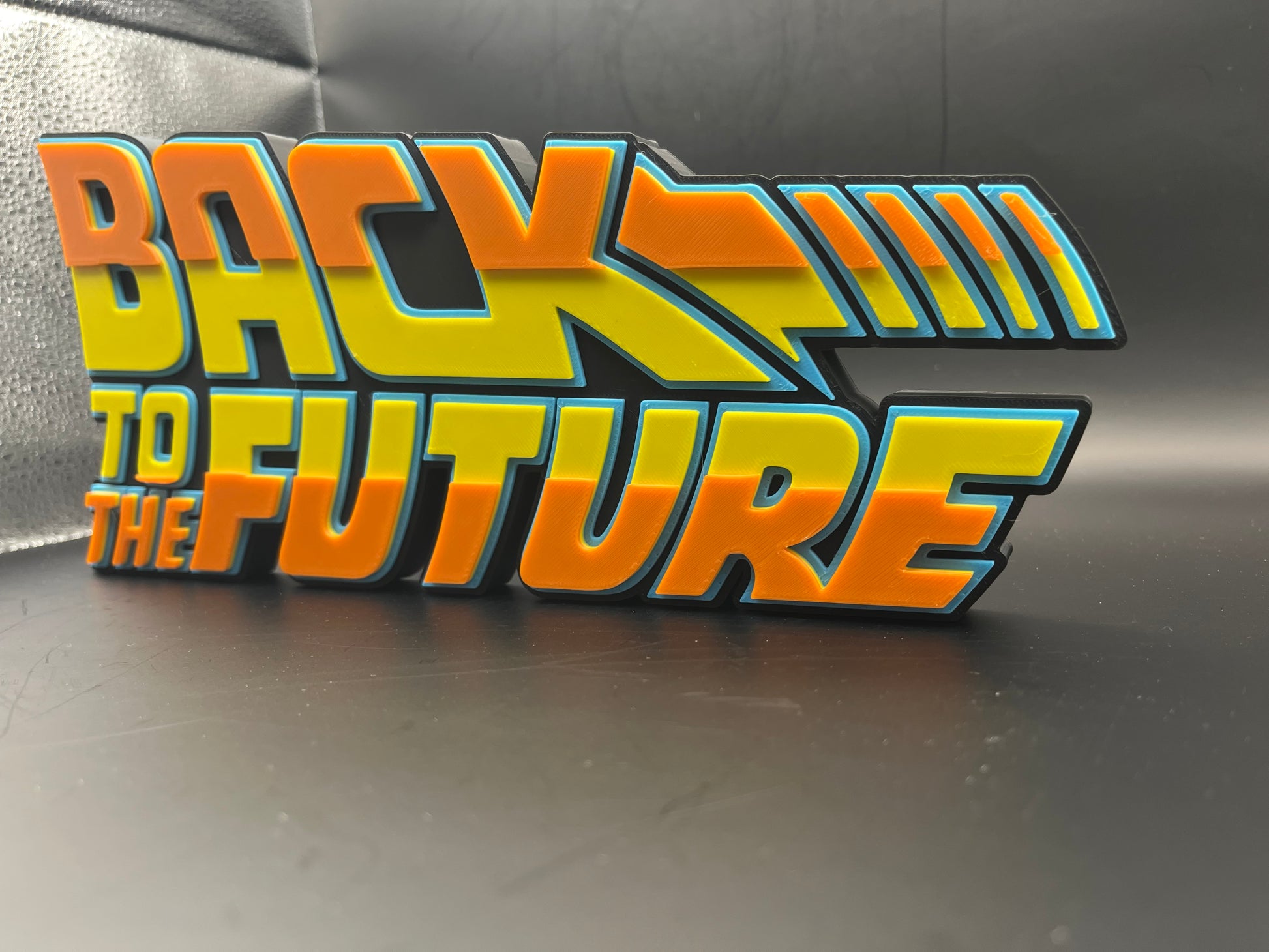 Back To The Future Logo Sign Display | 3D Wall Desk Shelf Art - UNRIVAL3D