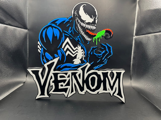 Venom Logo Sign Display | 3D Wall Desk Shelf Art - UNRIVAL3D