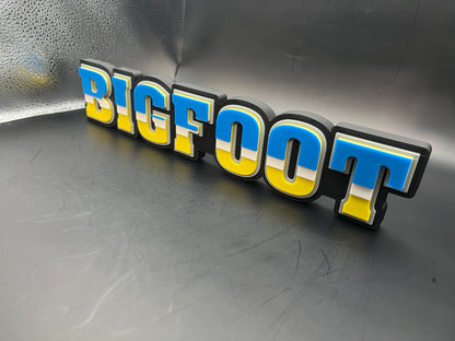Bigfoot Monster Truck Logo Sign Display | 3D Wall Desk Shelf Art - UNRIVAL3D