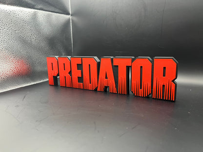 Predator Logo Sign Display | 3D Wall Desk Shelf Art - UNRIVAL3D