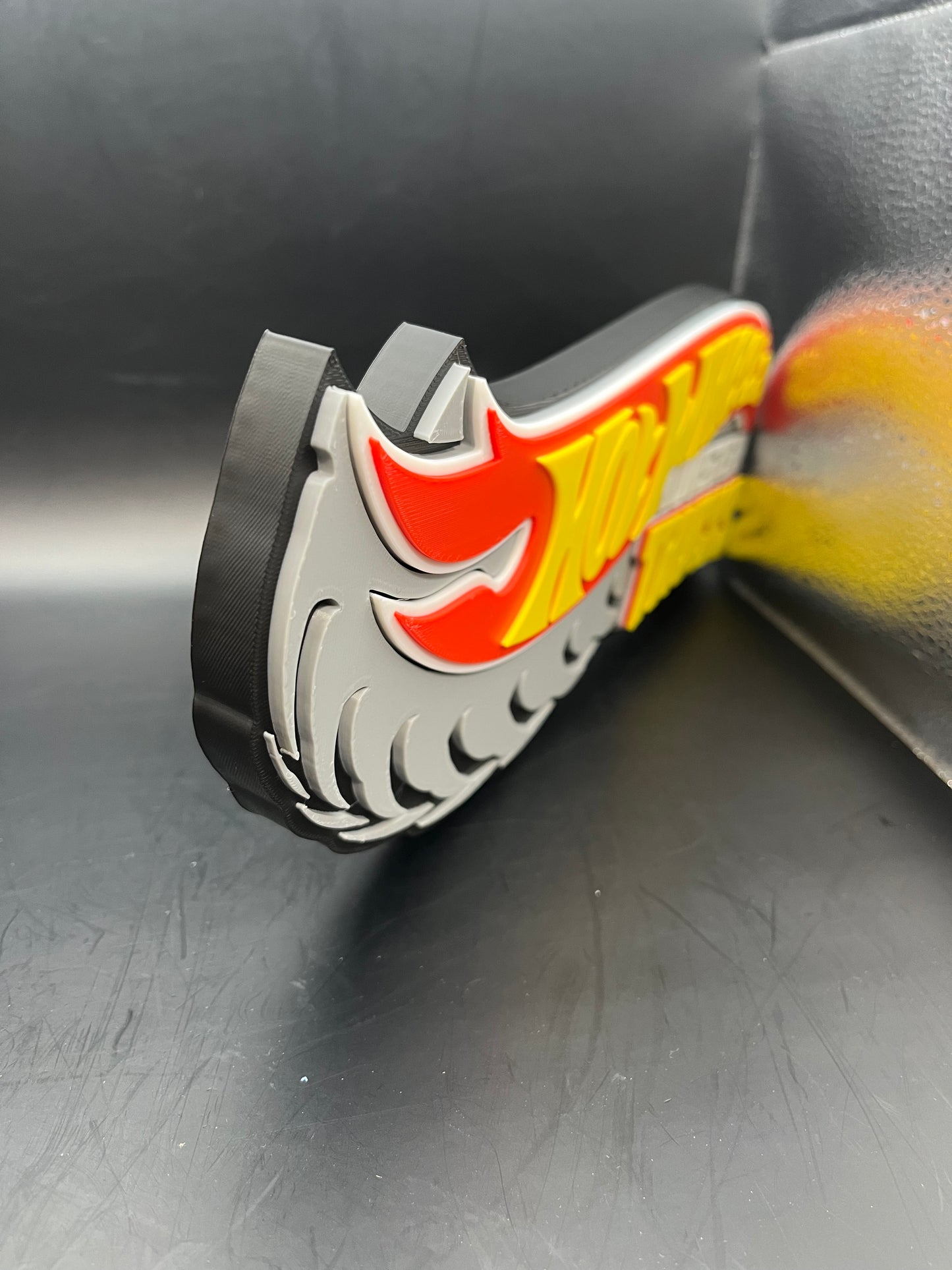 Hot Wheels Monster Trucks Logo Sign Display | 3D Wall Desk Shelf Art - UNRIVAL3D