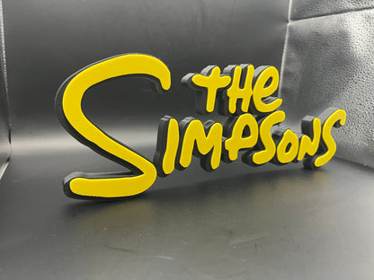 The Simpsons Logo Sign Display | 3D Wall Desk Shelf Art - UNRIVAL3D