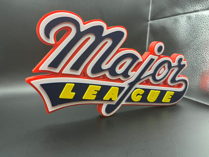 Major League Movie Logo Sign Display | 3D Wall Desk Shelf Art - UNRIVAL3D